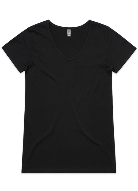 Womens Bevel V-Neck T-Shirt (AS-4010)