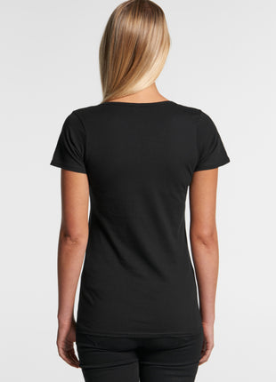 Womens Bevel V-Neck T-Shirt (AS-4010)