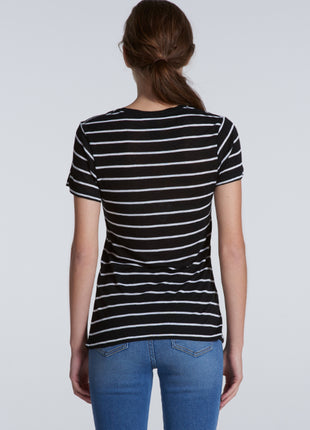 Womens Basic Stripe T-Shirt (AS-4025)