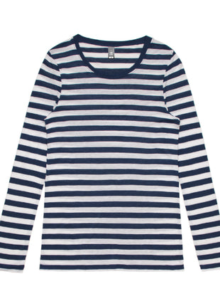 Womens Fine Stripe Long Sleeve T-Shirt (AS-4027)