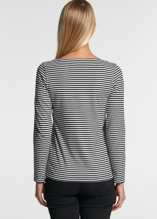 Womens Bowery Stripe Long Sleeve T-Shirt (AS-4061)