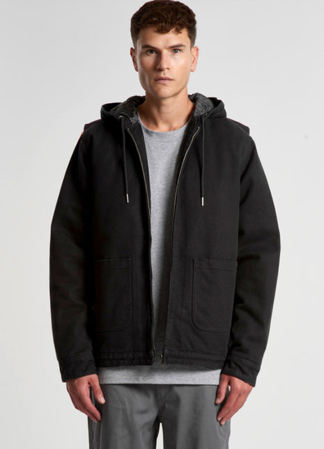 Mens Canvas Hooded Jacket (AS-5529)