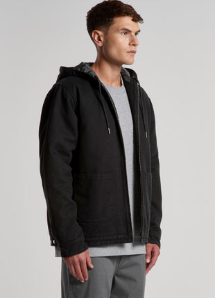 Mens Canvas Hooded Jacket (AS-5529)
