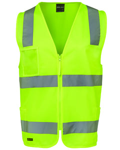 Hi Vis (D+N) Zip Safety Vest (JB-6DNSZ)