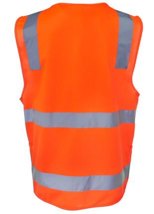 Hi Vis (D+N) Zip Safety Vest (JB-6DNSZ)