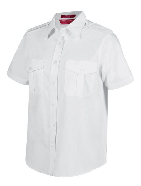 Ladies Short Sleeve Epaulette Shirt (JB-6ESS1)