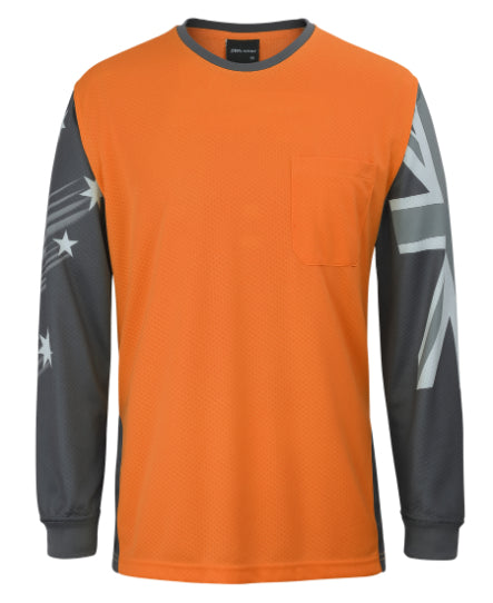 Hi Vis Long Sleeve Southern Cross Tee (JB-6HSCT)