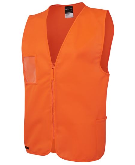 Hi Vis Zip Safety Vest (JB-6HVSZ)