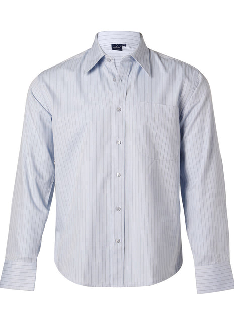 Mens Long Sleeve Stripe Shirt (WS-BS17)