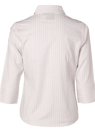 Womens 3/4 Sleeve Stretch Stripe Shirt (WS-BS18)