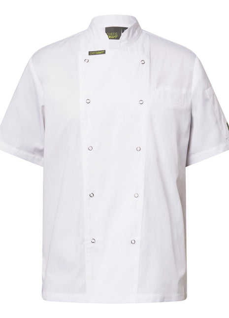 Lightweight Short Sleeve Executive Chefs Jacket with Press Studs (NC-CJ052)