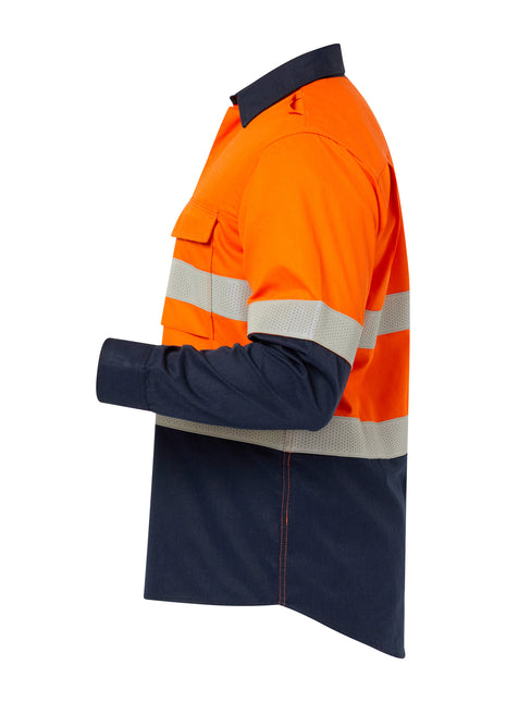 Mens Hi Vis HRC 2 Inherent Shirt with Gusset Sleeves and Reflective Tape (NC-FSV015A)