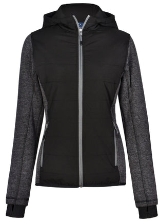 Womens Heather Sleeve / Quilted Body Jacket (WS-JK44)