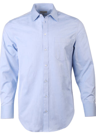 Mens Pinpoint Oxford Long Sleeve Shirt (WS-M7005L)