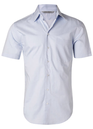 Mens Fine Twill Short Sleeve Shirt (WS-M7030S)