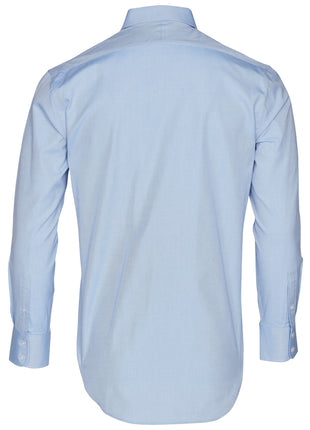 Mens CVC Oxford Long Sleeve Shirt (WS-M7040L)