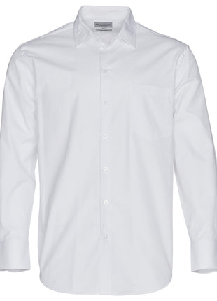 Mens CVC Oxford Long Sleeve Shirt (WS-M7040L)