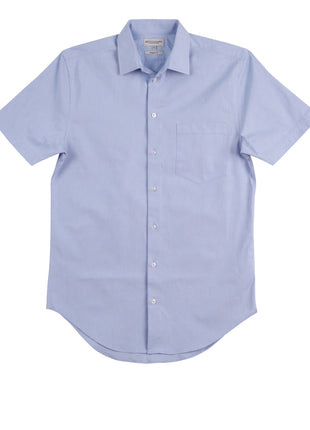Mens CVC Oxford Short Sleeve Shirt (WS-M7040S)
