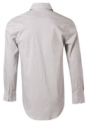 Mens Ticking Stripe Long Sleeve Shirt (WS-M7200L)