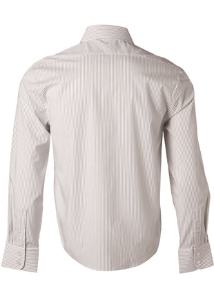 Mens Ticking Stripe Long Sleeve Shirt (WS-M7200L)