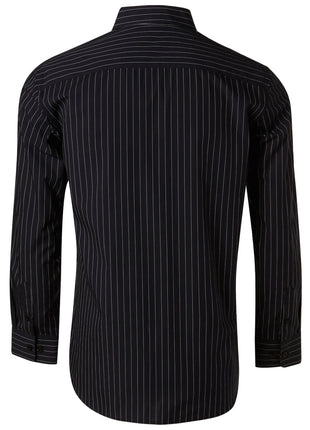 Mens Pin Stripe Long Sleeve Shirt (WS-M7222)