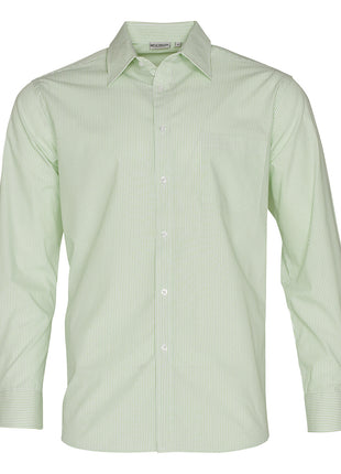 Mens Balance Stripe Long Sleeve Shirt (WS-M7232)