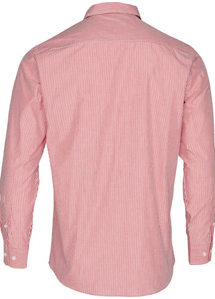 Mens Balance Stripe Long Sleeve Shirt (WS-M7232)