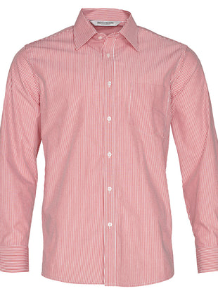 Mens Balance Stripe Long Sleeve Shirt (WS-M7232)