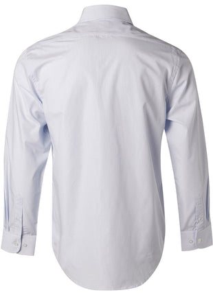 Mens Mini Check Long Sleeve Shirt (WS-M7360L)