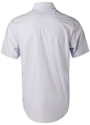 Mens Mini Check Short Sleeve Shirt (WS-M7360S)