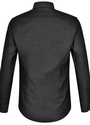 Mens Pin Dot Stretch Long Sleeve Shirt (WS-M7400L)