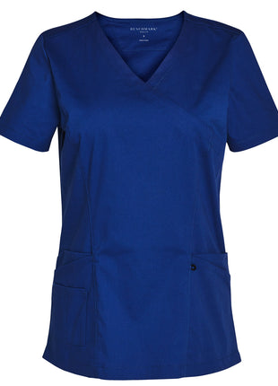 Womens Solid Colour Short Sleeve Scrub Top (WS-M7640)