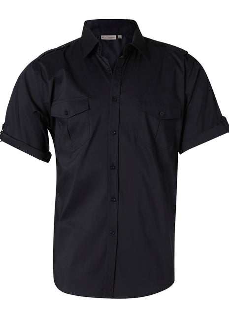 Mens Short Sleeve Military Shirt (WS-M7911)