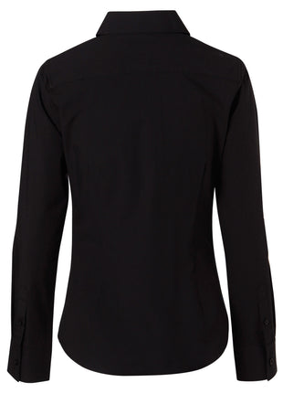 Womens Cotton / Poly Stretch Long Sleeve Shirt (WS-M8020L)