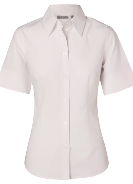 Womens Cotton / Poly Stretch Short Sleeve Shirt (WS-M8020S)