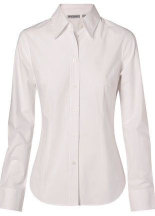 Womens Fine Twill Long Sleeve Shirt (WS-M8030L)