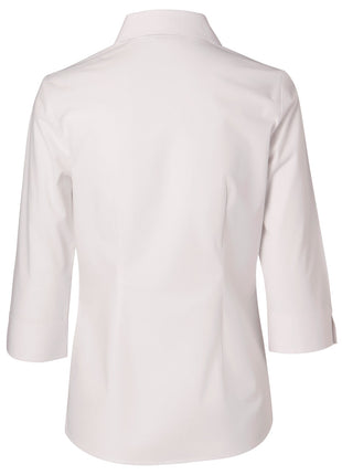 Womens Fine Twill 3/4 Sleeve Shirt (WS-M8030Q)