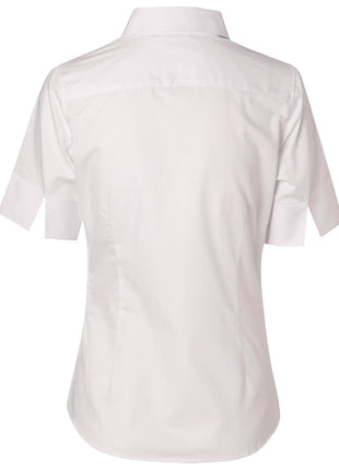 Womens Fine Twill Short Sleeve Shirt (WS-M8030S)