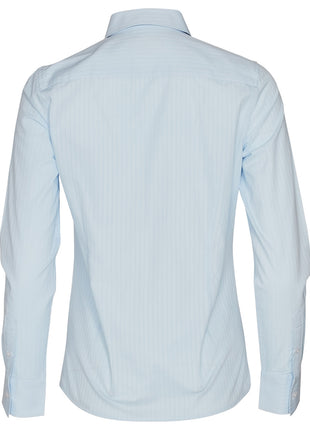Womens Self Stripe Long Sleeve Shirt (WS-M8100L)