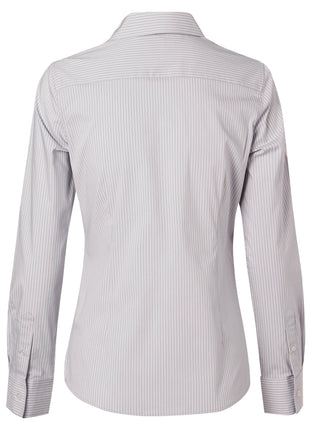 Womens Ticking Stripe Long Sleeve Shirt (WS-M8200L)