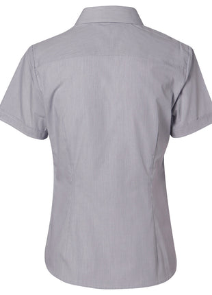 Womens Fine Stripe Short Sleeve Shirt (WS-M8211)