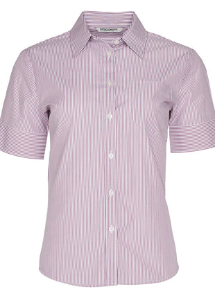 Womens Balance Stripe Short Sleeve Shirt (WS-M8234)