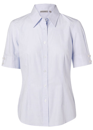 Womens Mini Check Short Sleeve Shirt (WS-M8360S)