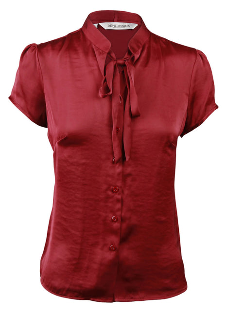 Womens Tie Neck Blouse (WS-M8810)