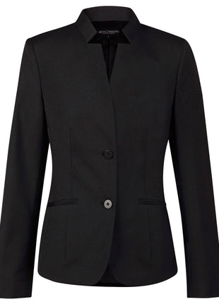 Womens Wool Blend Stretch Reverse Lapel Jacket (WS-M9202)