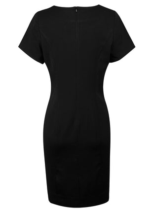 Womens Poly / Viscose Stretch Short Sleeve Dress (WS-M9282)