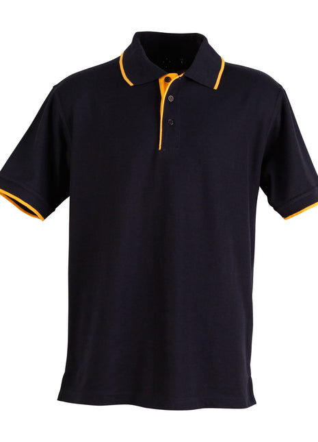 Mens Short Sleeve Pique Polo Contrast (WS-PS08)