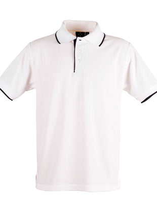 Mens Short Sleeve Pique Polo Contrast (WS-PS08)