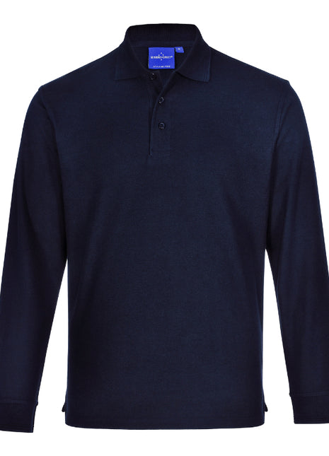 Adults Poly / Cotton Pique Long Sleeve Polo (WS-PS12)