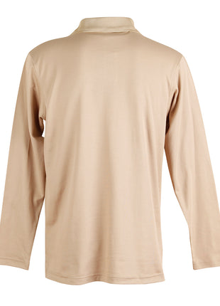 Mens Cotton Back TrueDry® Long Sleeve Polo (WS-PS35)